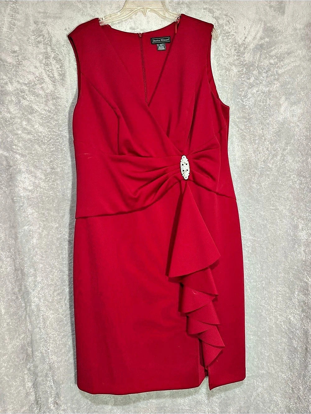 Jessica Howard Red Mini Dress Medium Like New